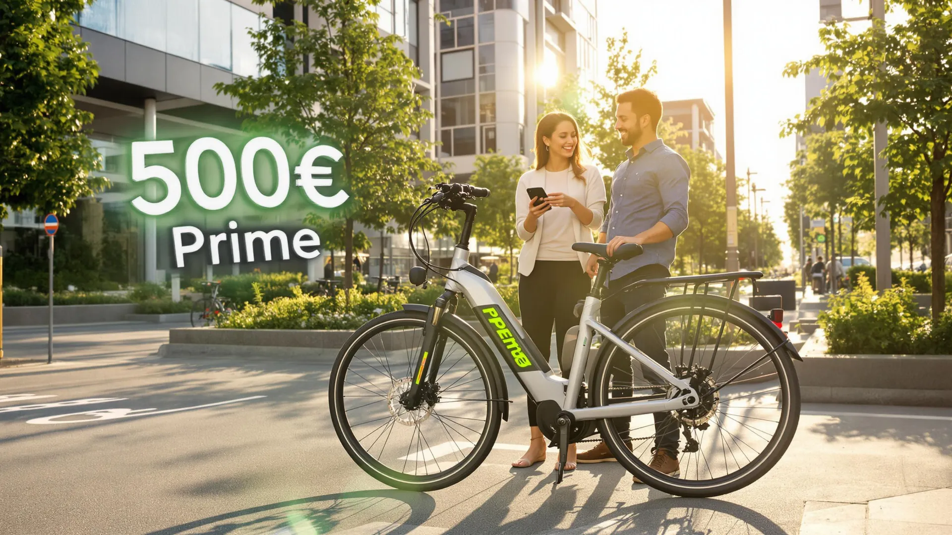 Un couple qui veut acheter un vélo électrique grâce à la prime de l'état