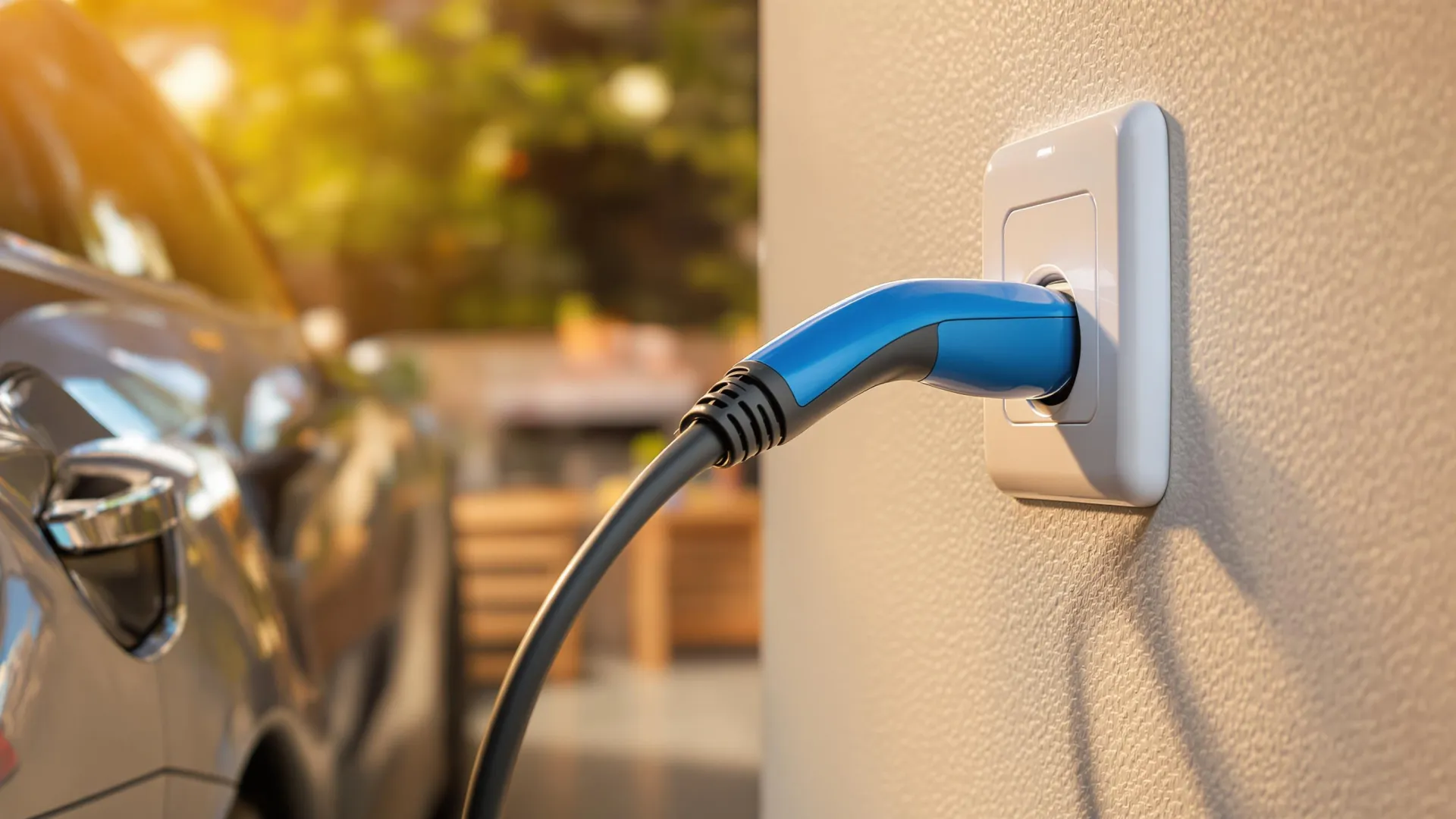 Une prise murale pour le rechargement de voitures électriques